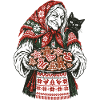 Weihnachts-Baba Yaga Lebkuchen-Design