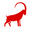 Roter Widerram Silhouette für Jäger