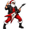 Rockender Weihnachtsmann mit Flying-V