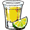 Limetten-Tequila Shot