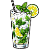 Minzlimonade im Glas