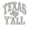 Texas Yall Distressed State Tee