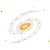 Spiralgalaxie im Punktraster