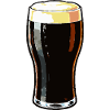 Dunkles Bierglas Motiv