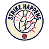 Strike Happens – Bowling-Humorabzeichen