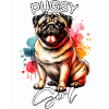 Pug Mädchen Mops