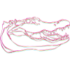 Neon Krokodil-Umriss auf Schwarz