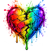 Regenbogenherz mit Pflaster