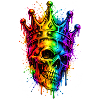 Königskrone Regenbogen Totenkopf