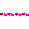 Herzen Rot Pink Reihe Symbol