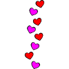 Herzen Rot Pink Vertikal Symbol