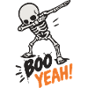 Halloween Skelett Boo yeah 