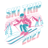 Skireise 2027 Neon Retro
