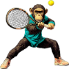 Tennis Schimpanse Affen