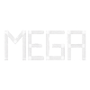MEGA in Pinselstruktur