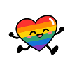 Regenbogenherz-Lächeln