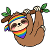 Regenbogen-Faultier-Treffpunkt