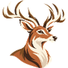 Majestätischer Hirsch mit großem Geweih 