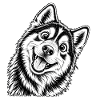 Fröhliche Husky Design