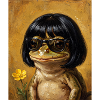 Lustiger Frosch Bob Haarschnitt