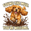 Cocker Spaniel fand den Schlamm