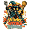 Halloween Hexenkatze Mechaniker Wizard