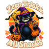 Halloween Hexenkatze Zero Tricks Snacks