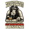 Affe gegen Präsident Satire Tee