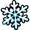 Klarblaue Schneeflocke Farbexplosion