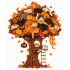 Katzenbaum Herbsttraum