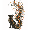 Blütenfuchs mit Schmetterlingsschweif