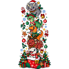 Funny Christmas T-Rex Santa Elf Snowman