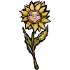 Sonnenblumengesicht-Blütenkunst