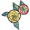 Pastellfarbene Blumenmandala, Pastellfarben
