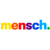 Mensch. Regenbogenfarben Druck