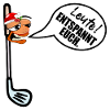 Weihnachten Golfschläger Weihnachtsstress