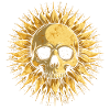 Sonnenblume Schädel Gothic Grunge