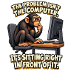 ODDROO – Computerproblem mit Nerd-Schimpanse