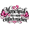 Neon Herzen und Schmetterlinge Pink