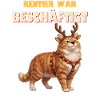 Weihnachtskatze - Rentier war beschäftigt