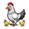 Huhn mit Küken