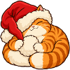 Weihnachten - Schlafendes Weihnachtskätzchen