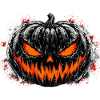 Finster Pumpkin: Schwarzweiß Jack-O'-Lantern