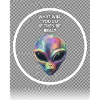 Irideszierendes Alien Gesichtsdesign