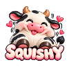 Squishy Kuh mit Herzen-Design