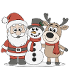 Weihnachts-Trio Cartoon Shirt Geschenk