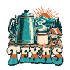Texas Kaffee Sonnenaufgang Retro