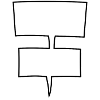 Doppel-Sprechblasen Comic-Style