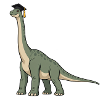 Dino mit Doktorhut