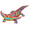 Regenbogen Diplocaulus Strahlen